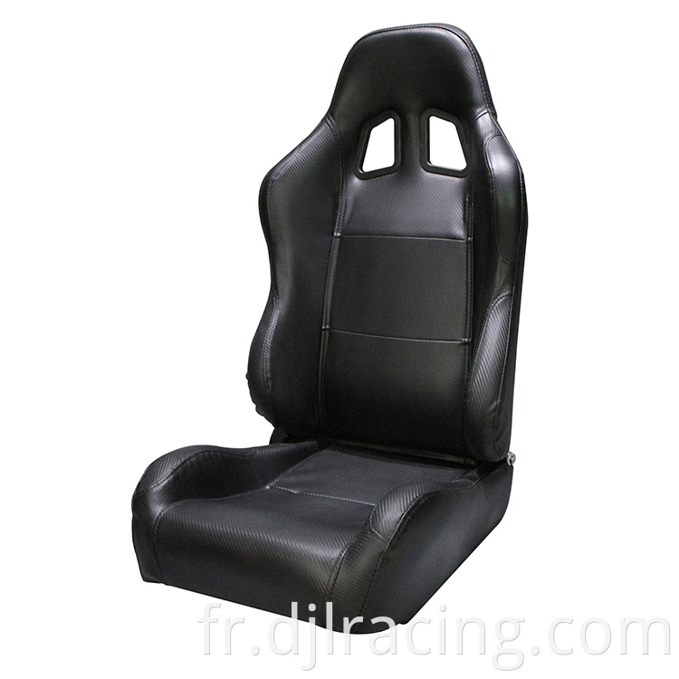 DJL-RS017A Racer pour automobile universel en cuir en cuir à mode avec sièges d'auto de curseur Utiliser un siège de course de tracteur